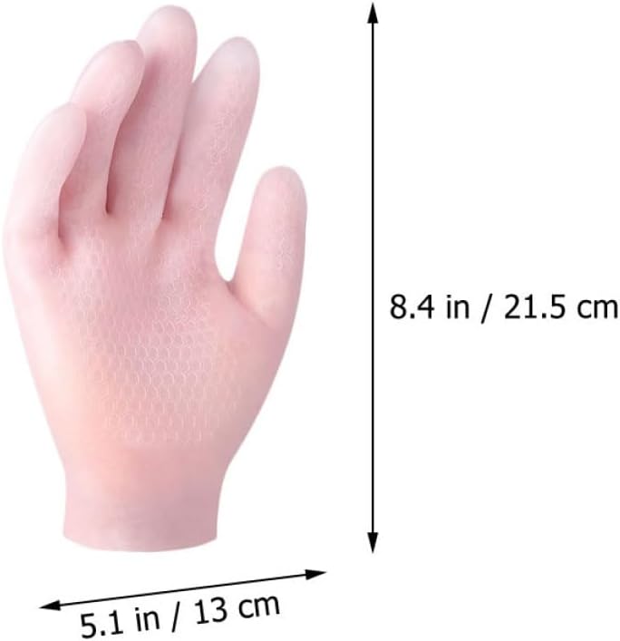 Moisturizing Gloves for Dry Cracked Hands Home Hand Treatment with Softening Brightening Exfoliating Effects Washable and Reusable for Women - Image 3