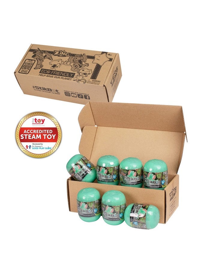 Zing Stikbot Glow In The Dark Dino Egg Pack - Set Of 7 Glow In The Dark Dino Eggs Each With 1 Stikbot Dino And 1 Sticker Sheet, Stop Motion Animation, For Ages 4 And Up - Image 2