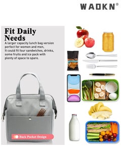 WAOKN Multifunctional Lightweight Simple Lunch Bag Bento Bag Thick Insulated Refrigerated Lunch Handbag Lunch Box Handbag Suitable For Students Women Men Picnic Work Outdoor  - Image 5