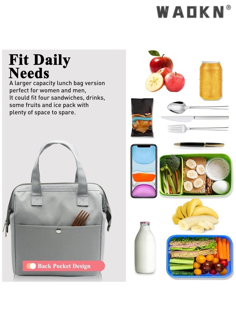 WAOKN Multifunctional Lightweight Simple Lunch Bag Bento Bag Thick Insulated Refrigerated Lunch Handbag Lunch Box Handbag Suitable For Students Women Men Picnic Work Outdoor - Image 5