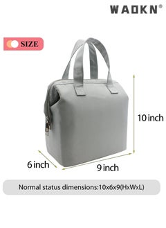 WAOKN Multifunctional Lightweight Simple Lunch Bag Bento Bag Thick Insulated Refrigerated Lunch Handbag Lunch Box Handbag Suitable For Students Women Men Picnic Work Outdoor  - Image 4