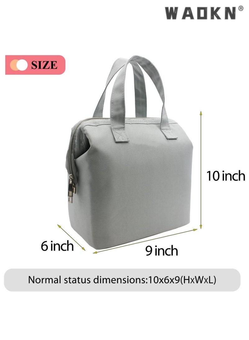 WAOKN Multifunctional Lightweight Simple Lunch Bag Bento Bag Thick Insulated Refrigerated Lunch Handbag Lunch Box Handbag Suitable For Students Women Men Picnic Work Outdoor - Image 4