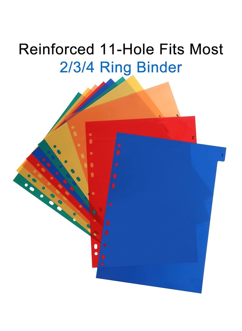 Deluxe Amt - Plastic File Divider Tabs With Ten Divisions Without Number Multicolour - Image 1