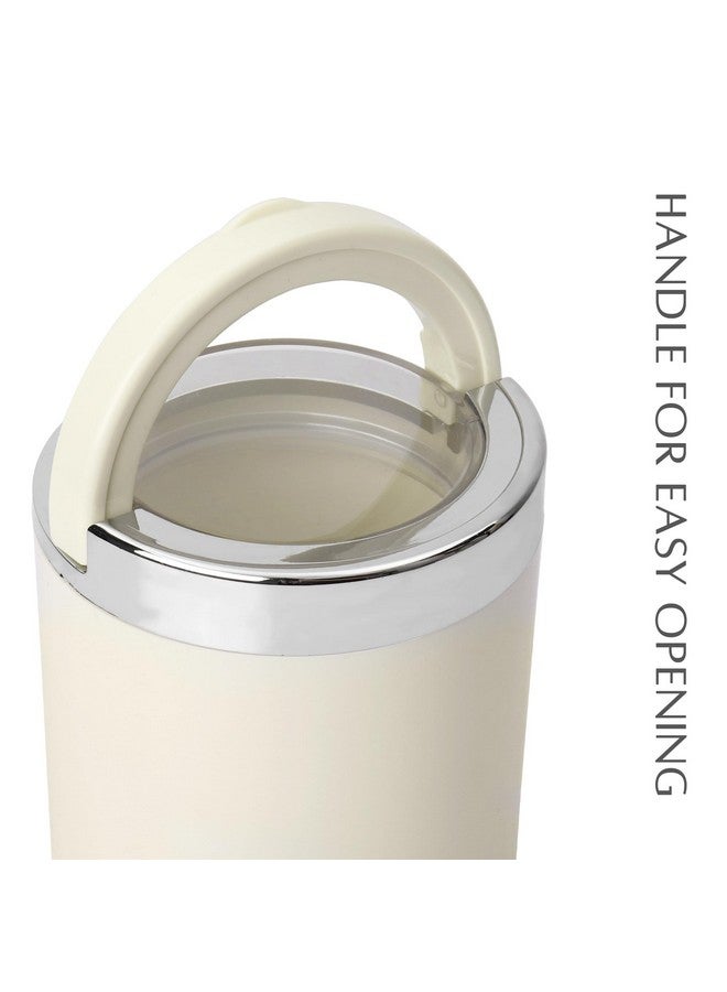 Jaypee Plus Classique 2 container for tea sugar coffee I Airtight 750 ml Tea containers for kitchen I silicon rubber locking I kitchen container I Stackable I glossy finish I transparent Lid, Ivory - Image 4