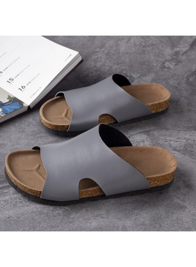 Summer Kidsren's Slippers, One-piece Boys' Cork Shoes, Baby Boys' Open-toe Beach Shoes, Soft-soled Sandals, New Summer Style