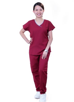 فيرونيكا Veronica Ladies Medical Scrub Set Clinic Doctor Nurse Nanny Maid Salon Uniform  - Image 1