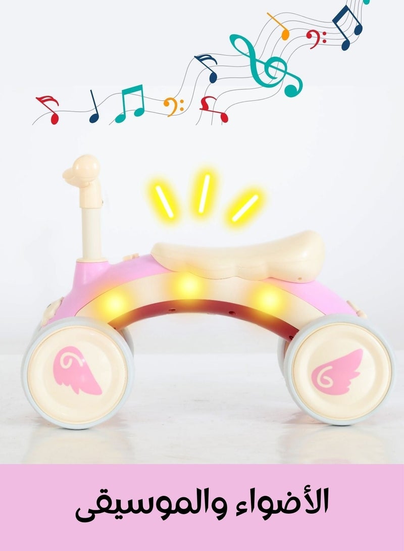 زابروس سيارة ركوب للأطفال مع أضواء LED وموسيقى –  لعبة سيارة دفع للأطفال من عمر 1-2 سنوات، آمنة للاستخدام الداخلي، هدية مثالية للأولاد والبنات - Image 1