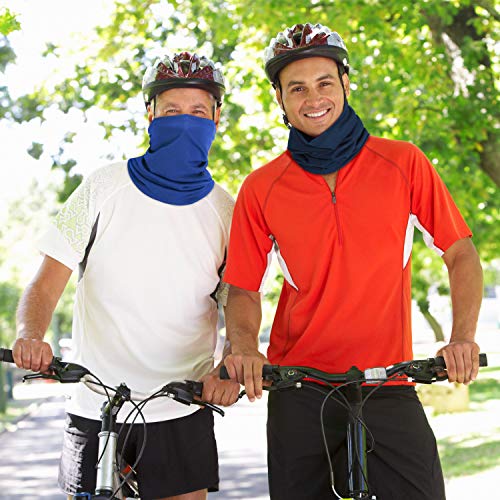 Geyoga 6 Pieces Summer UV Protection Cooling Neck Gaiter Face Clothing Neck Gaiter Mask Scarf Sunscreen Breathable Bandana(Trendy Colors) - Image 5