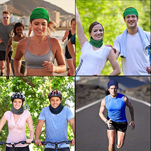 Geyoga 6 Pieces Summer UV Protection Cooling Neck Gaiter Face Clothing Neck Gaiter Mask Scarf Sunscreen Breathable Bandana(Trendy Colors) - Image 4