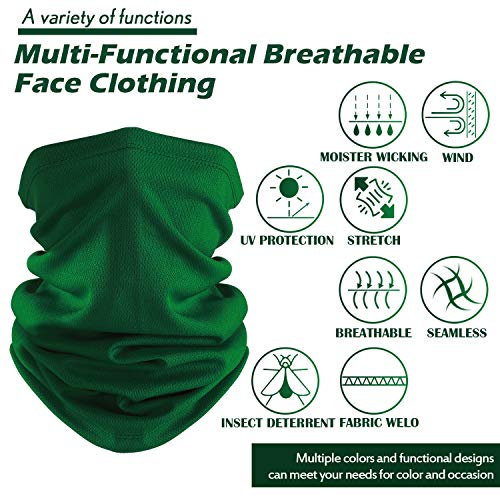 Geyoga 6 Pieces Summer UV Protection Cooling Neck Gaiter Face Clothing Neck Gaiter Mask Scarf Sunscreen Breathable Bandana(Trendy Colors) - Image 2