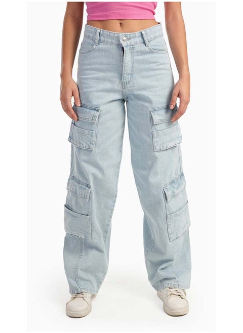 Light Blue Cargo Jeans