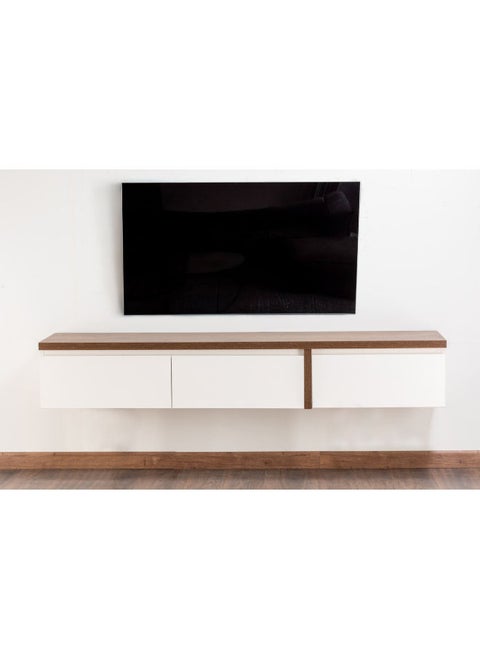 وحدة تلفزيون مع 3 أدراج MDF متعددة الألوان 180Lx30Hx40W.