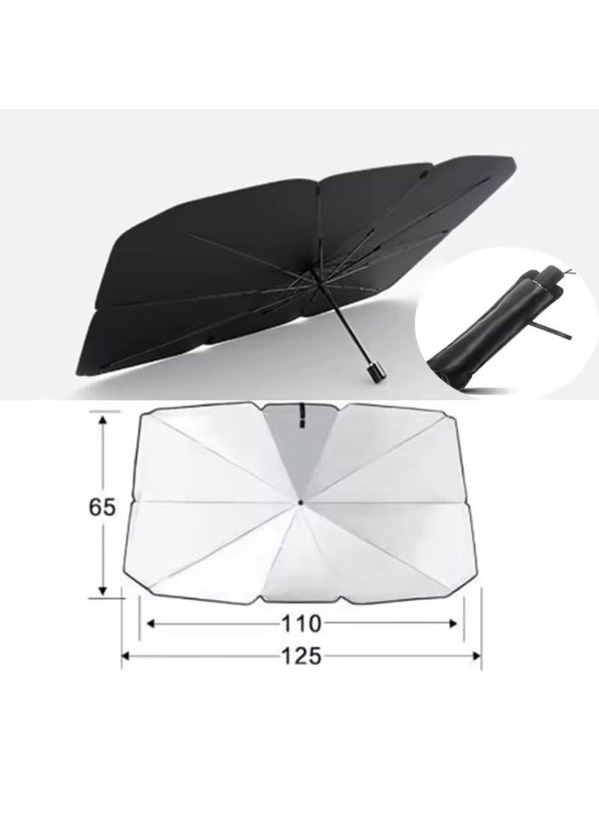 حاجب شمس بتصميم مظلة للزجاج السيارة الأمامي - Image 1