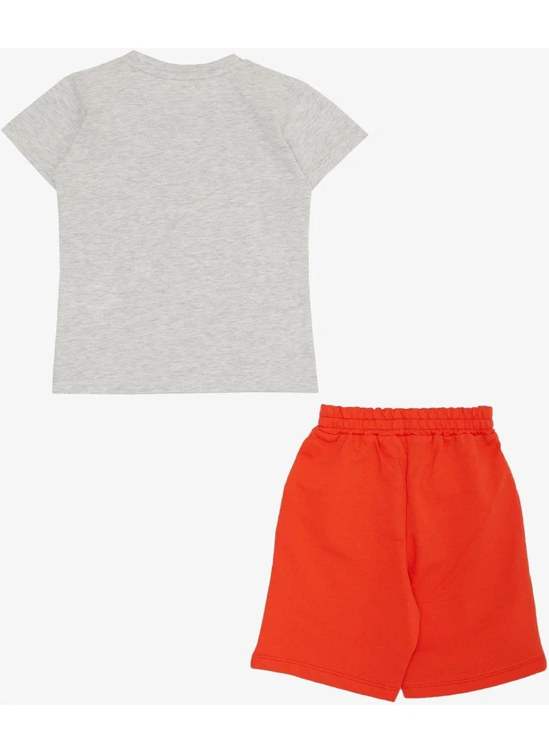 بريز Baby Boy Shorts Set Strong Friends Themed 9 Months-3 Years, Light Gray Melange