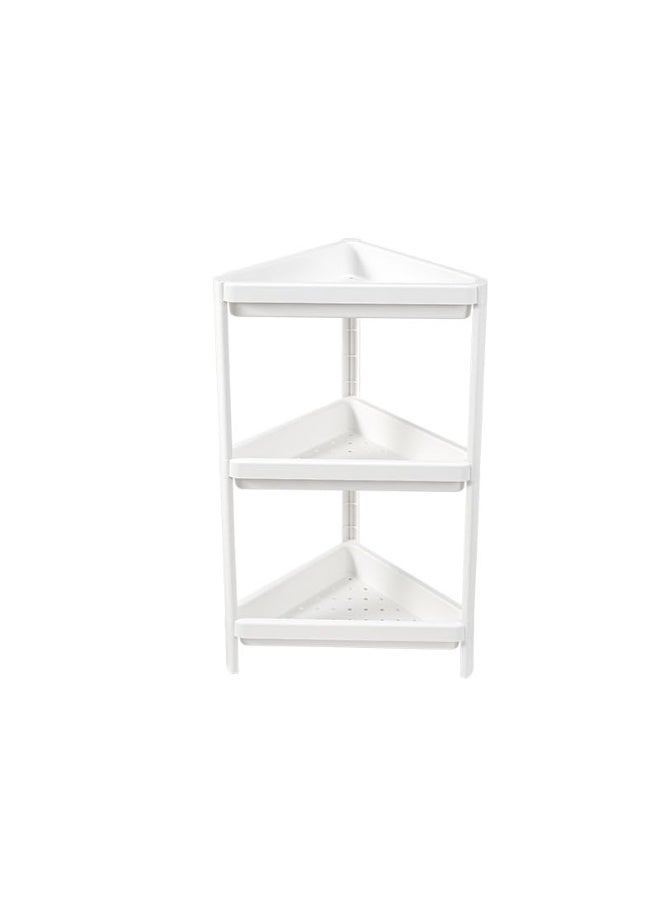 MostNow Corner Shelf Bathroom Storage Organizer, Shower Caddy Corner Shelves Bathroom Shelving Unit Plastic Shelf Kitchen Bathroom Storage Rust Proof (3 Tiers) - Image 1