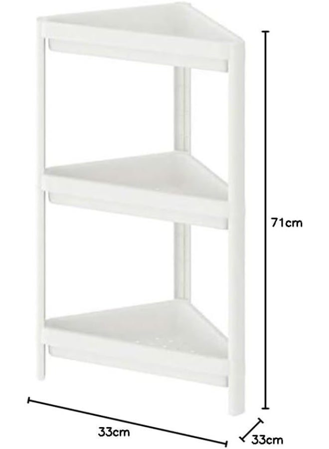 MostNow Corner Shelf Bathroom Storage Organizer, Shower Caddy Corner Shelves Bathroom Shelving Unit Plastic Shelf Kitchen Bathroom Storage Rust Proof (3 Tiers) - Image 2