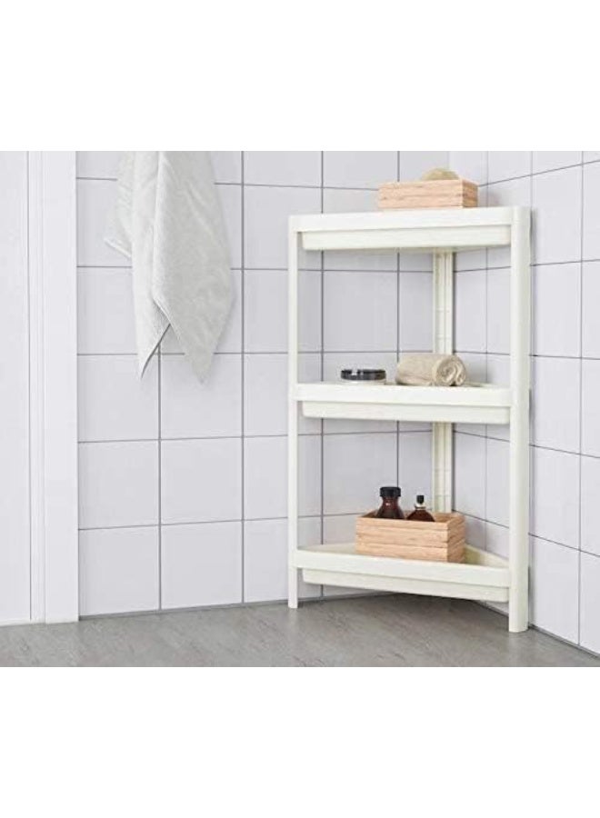 MostNow Corner Shelf Bathroom Storage Organizer, Shower Caddy Corner Shelves Bathroom Shelving Unit Plastic Shelf Kitchen Bathroom Storage Rust Proof (3 Tiers) - Image 3