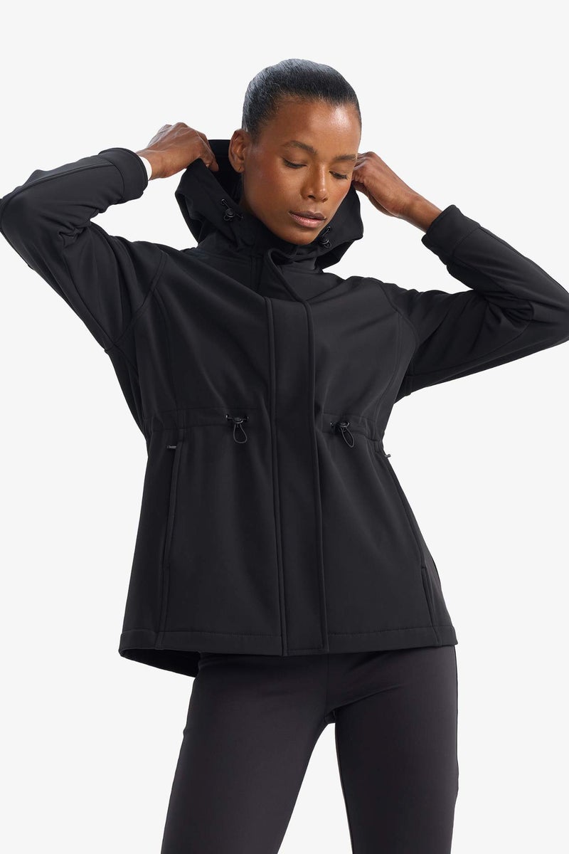 DeFacto Regular Fit Hooded Zip-Up Waterproof Jacket - Image 3