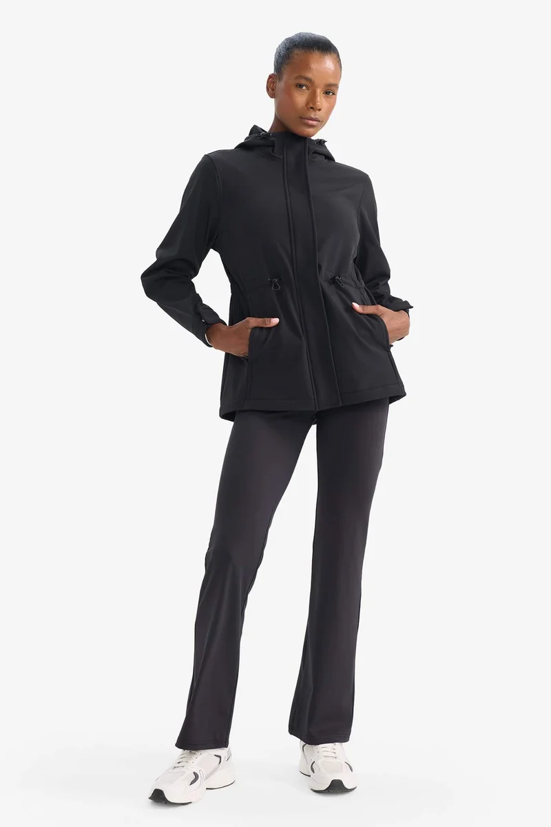 DeFacto Regular Fit Hooded Zip-Up Waterproof Jacket