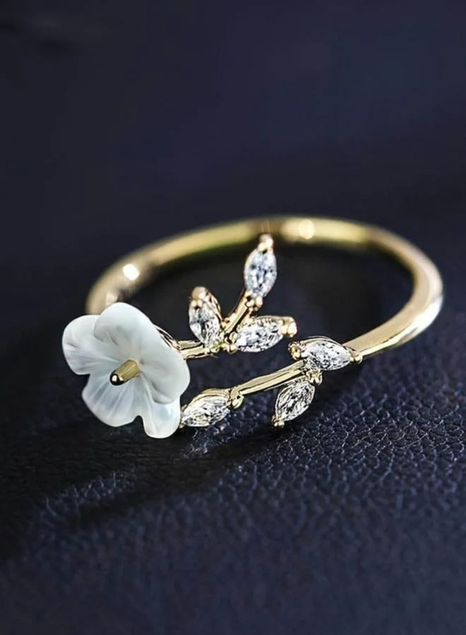 تايك تو خاتم زهرة بلمسات كريستالية