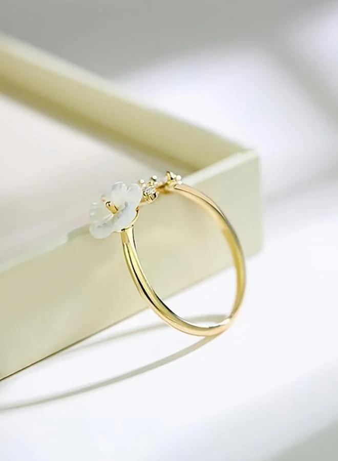 Take Two  Flower Ring with Crystal Accents for Women | Best Price UAE