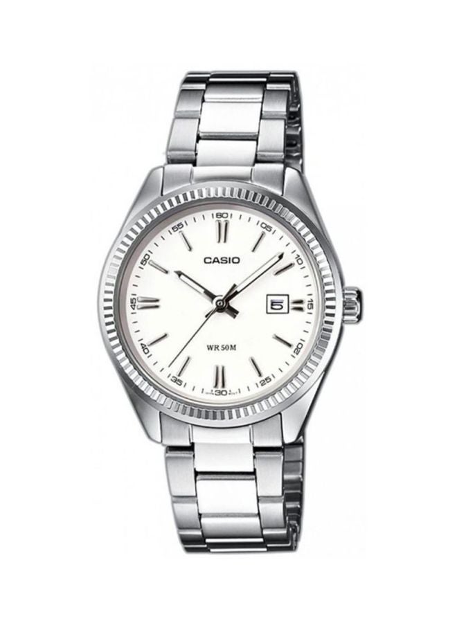 CASIO Women Water Resistant Analog Watch LTP 1302D - 7A1 - 30 mm - Silver - Image 1