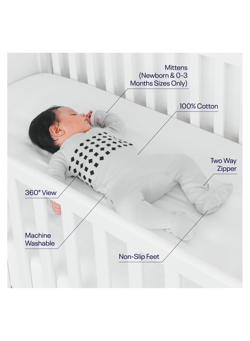 Nanit Breathing Wear Pajamas - Size 0-3 months, Grey - Image 4