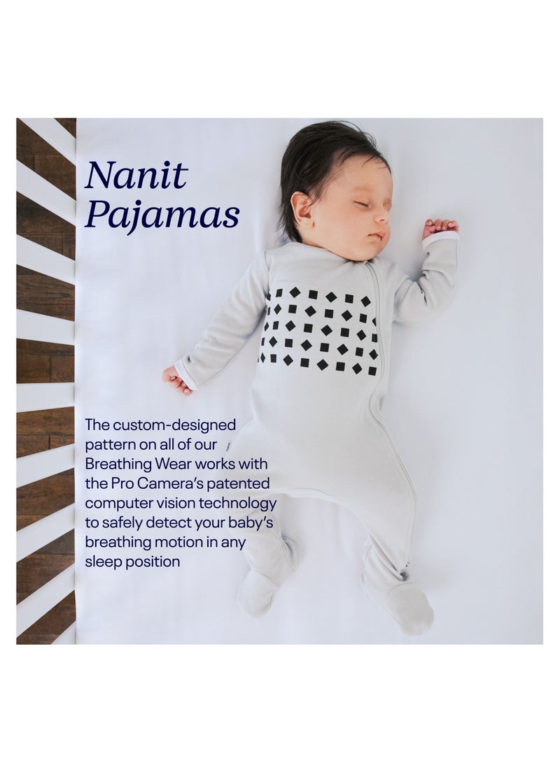 Nanit Breathing Wear Pajamas - Size 0-3 months, Grey - Image 2