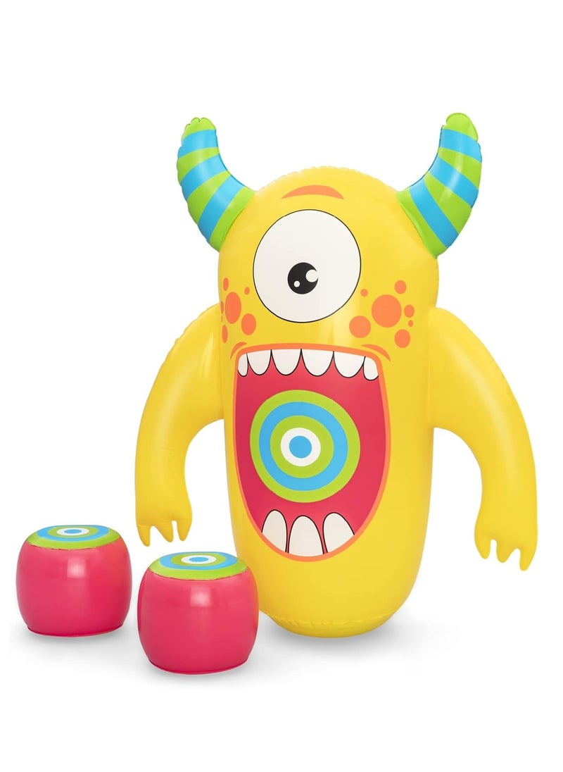 بست واي - Bestway Kids Inflatable Monster Knockout Bop Bag  with Boxing Gloves 120cm - No:52545 - Image 1