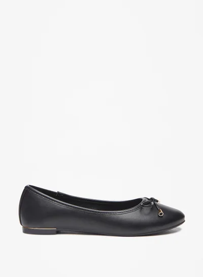 Flora Bella By Shoexpress Women Bow Detail Slip-On Round Toe Ballerina Shoes