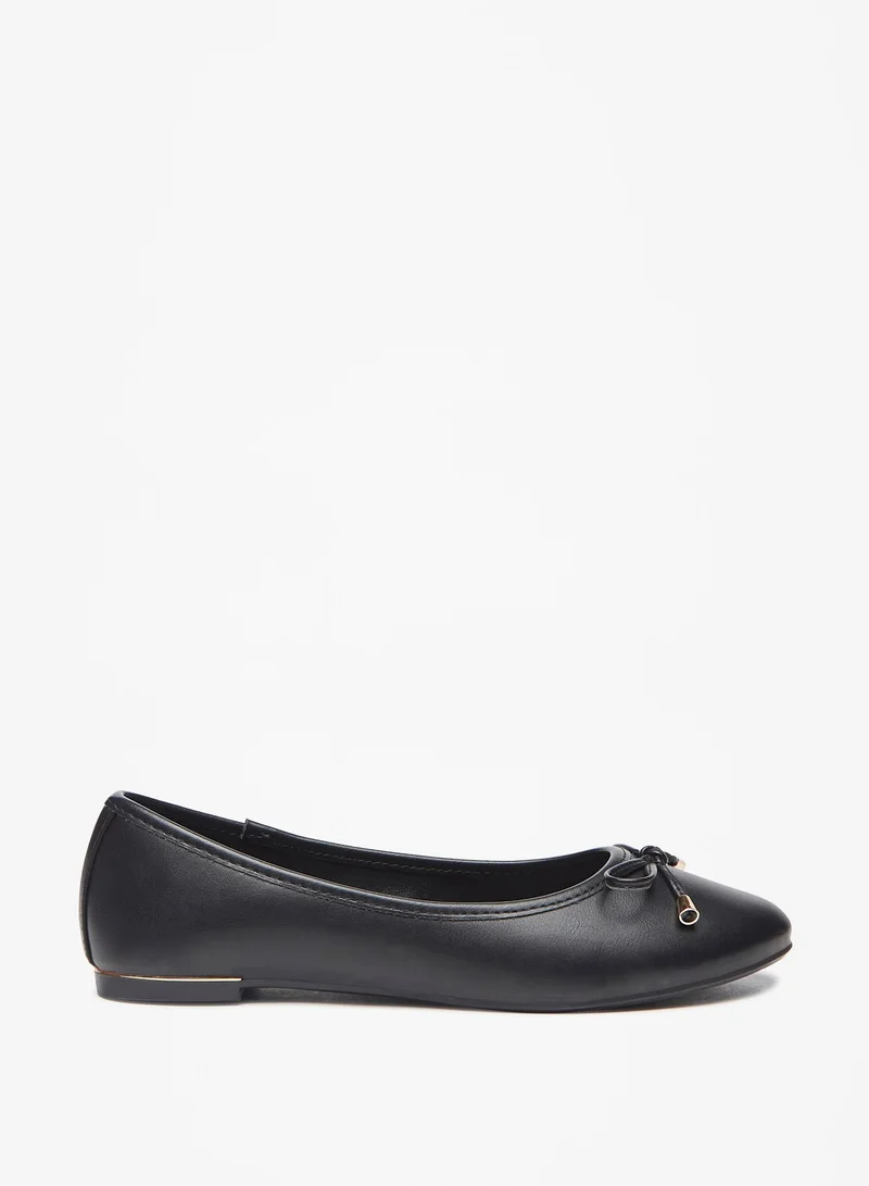Flora Bella By Shoexpress Women Bow Detail Slip-On Round Toe Ballerina Shoes