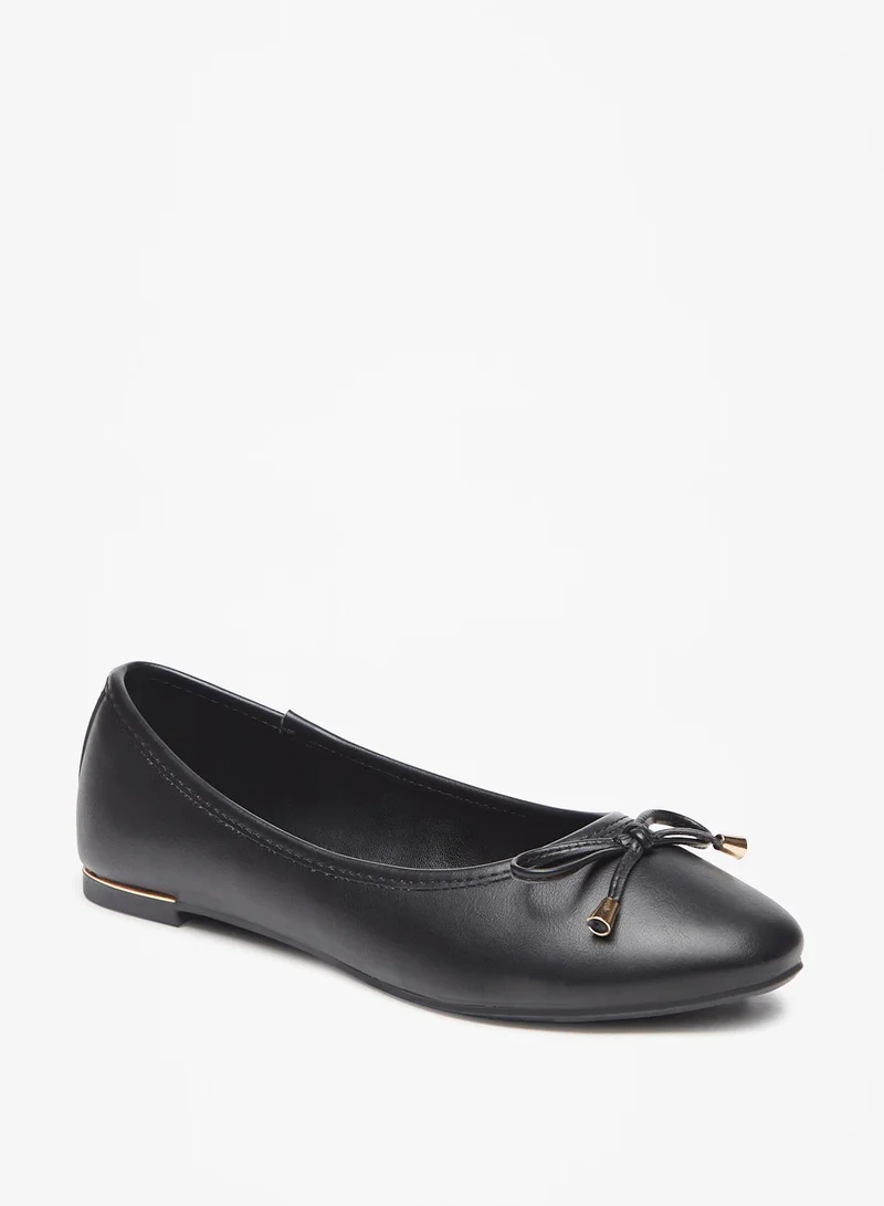 Flora Bella By Shoexpress Women Bow Detail Slip-On Round Toe Ballerina Shoes