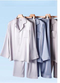 Ice Silk Sleepwear Men's Simulated Silk Long Sleeved High-End Home Suit Set - pzsku/ZD7D8B9264A42E62DECEBZ/45/_/1726190449/79ad683f-4b39-4c2b-9ce0-1f3e8ac78fb1