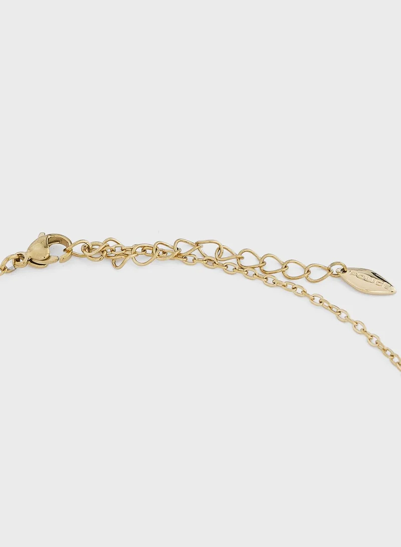 POLICE Stainless Steel Necklace With Crystals