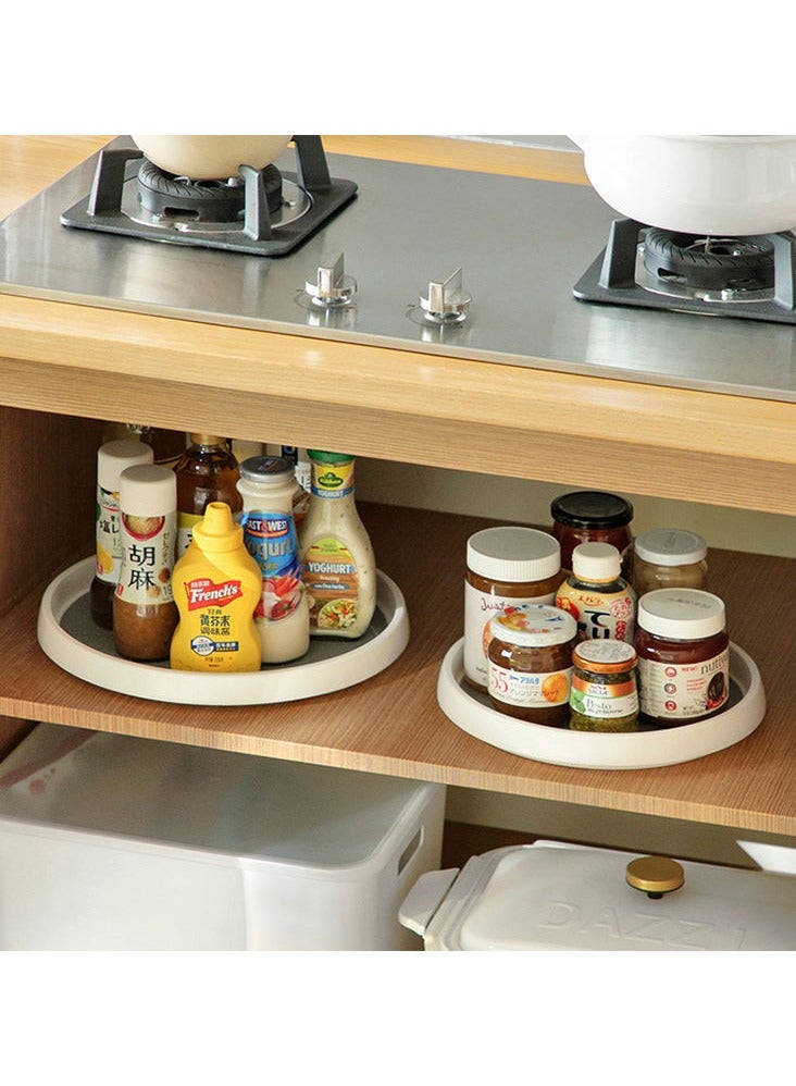 2 Pack, 12-Inch Non-Skid Lazy Susan Organizers - Turntable Rack for Pantry Organization and Storage, Kitchen, Fridge, Cabinets, Bathroom Makeup Vanity Countertop, Under Sink Organizing, Spice Rack