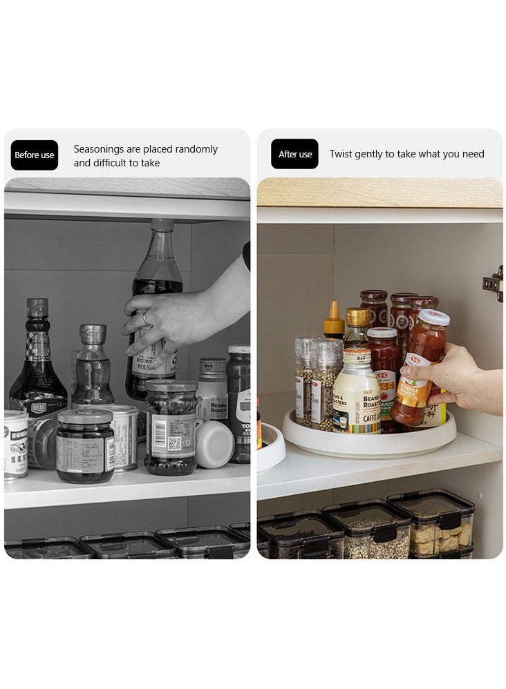 2 Pack, 12-Inch Non-Skid Lazy Susan Organizers - Turntable Rack for Pantry Organization and Storage, Kitchen, Fridge, Cabinets, Bathroom Makeup Vanity Countertop, Under Sink Organizing, Spice Rack