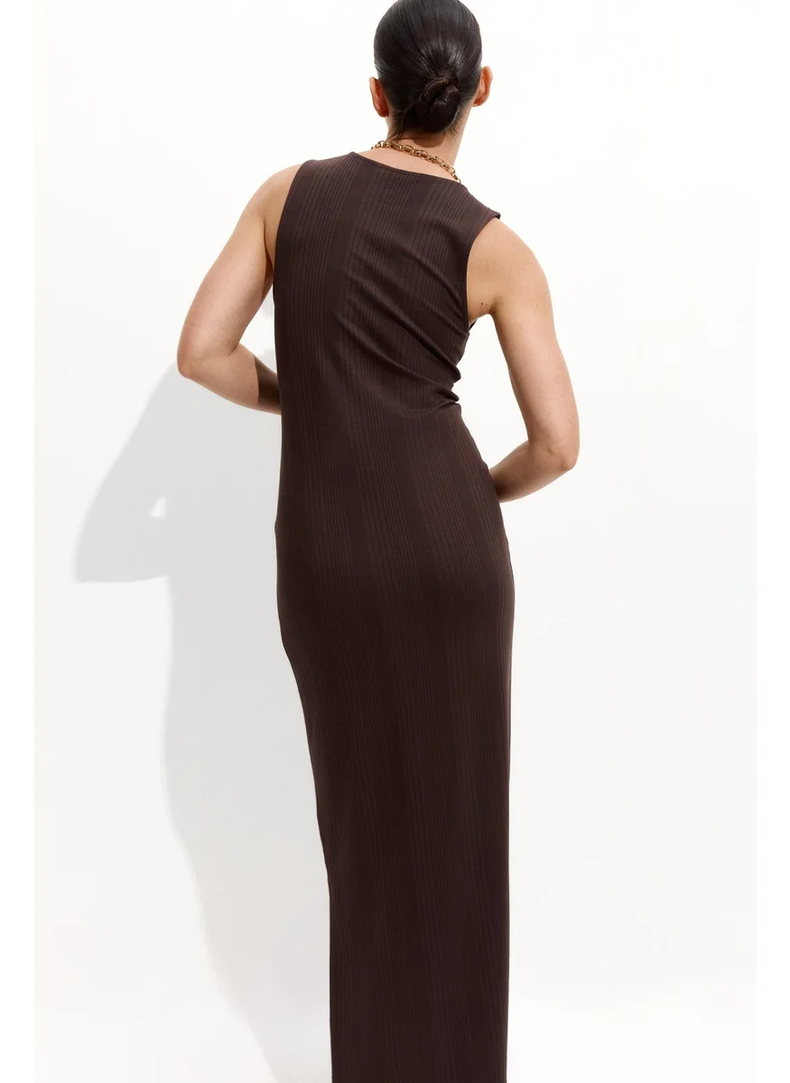 H&M Mama Ribbed Viscose Dress