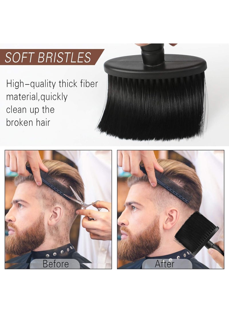 Professional Neck Duster Brush Hair Cleaning Brush Soft Hair Cutting Shaving Brush for Barbers Hairdressers Cleaning Tool for Face Neck Hair Salon (Black) - Image 2