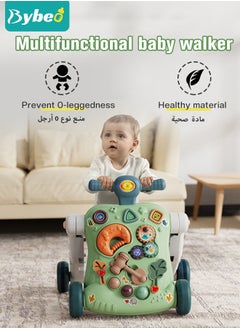 Bybeo 6 in 1 Multifunctional Baby Sit to Stand Walker With Activity Center Toddler Trolley & Push Stroller with Interactive Learning Table, Toy Gift for Infant Boys Girls  - Image 2