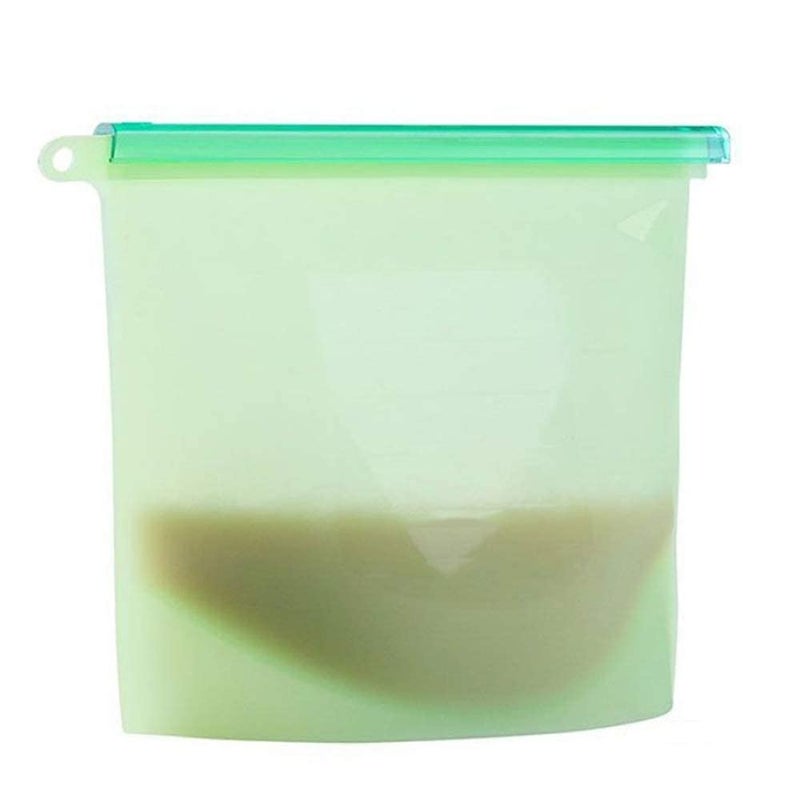 ATETO Silicone Food Bag Freezer Storage Bag Containers Airtight Seal Leakproof Bags for Snack Sous Vide Liquids Fresh Lunch Preservation Microwave Dishwasher Safe Pack of 1Multicolor 1 - Image 4