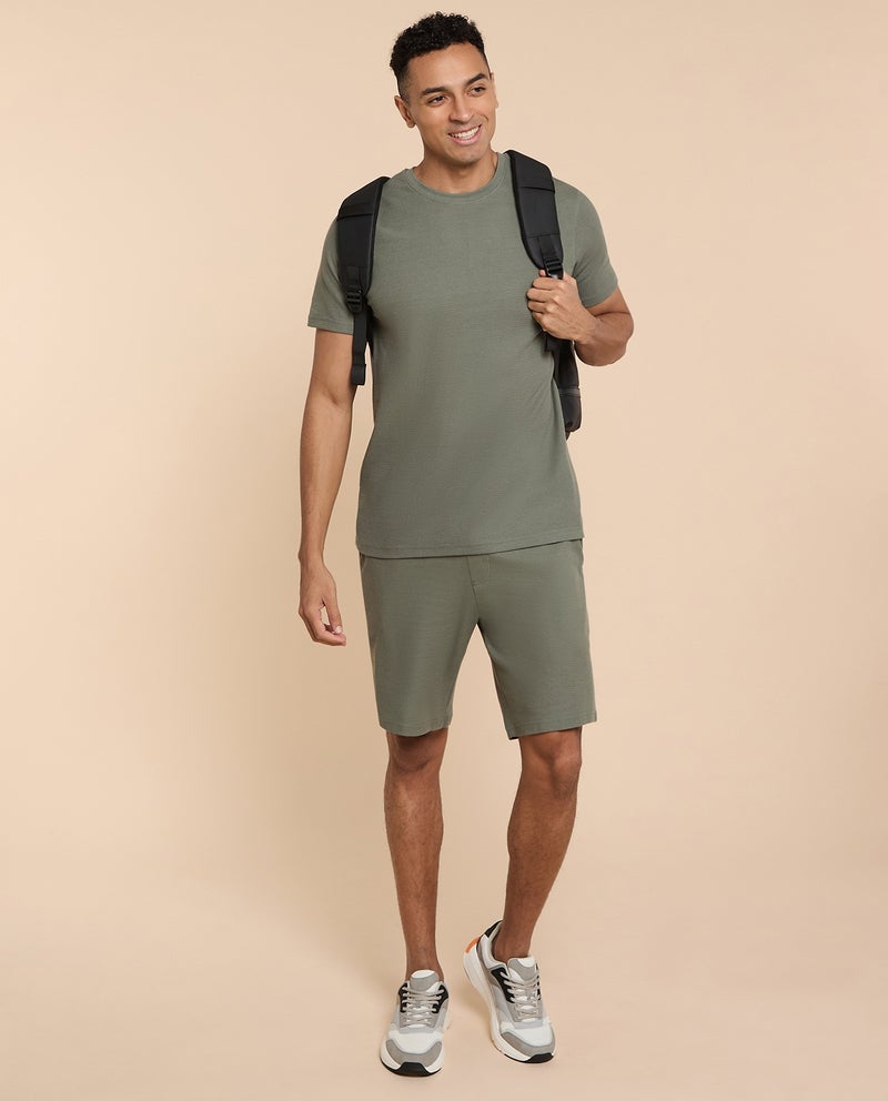 R&B Solid Lounge T-Shirt with Crew Neck and Short  Sleeves - Image 2