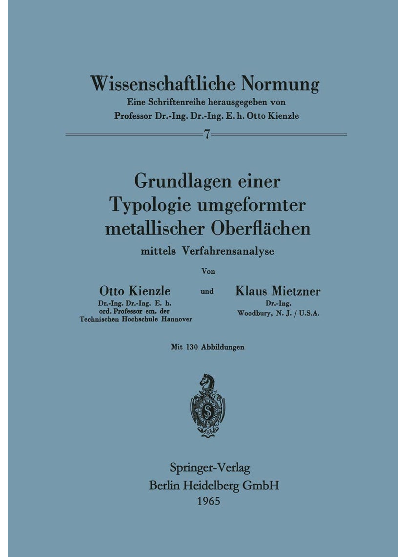 Grundlagen einer Typologie umgeformter metallischer Oberflächen: mittels Verfahrensanalyse 