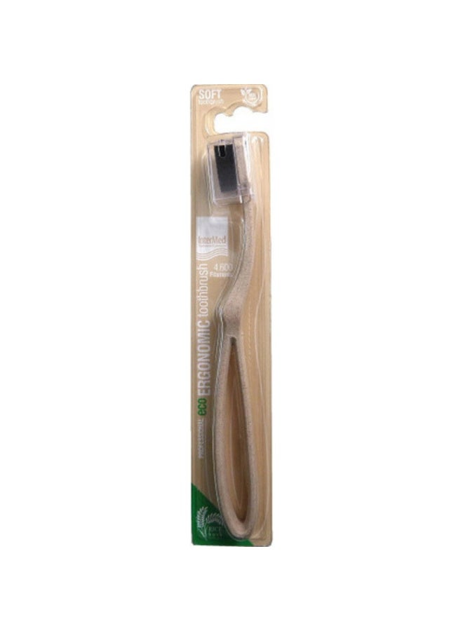 Eco Ergonomic Rice Husk Toothbrush with Soft Bristles