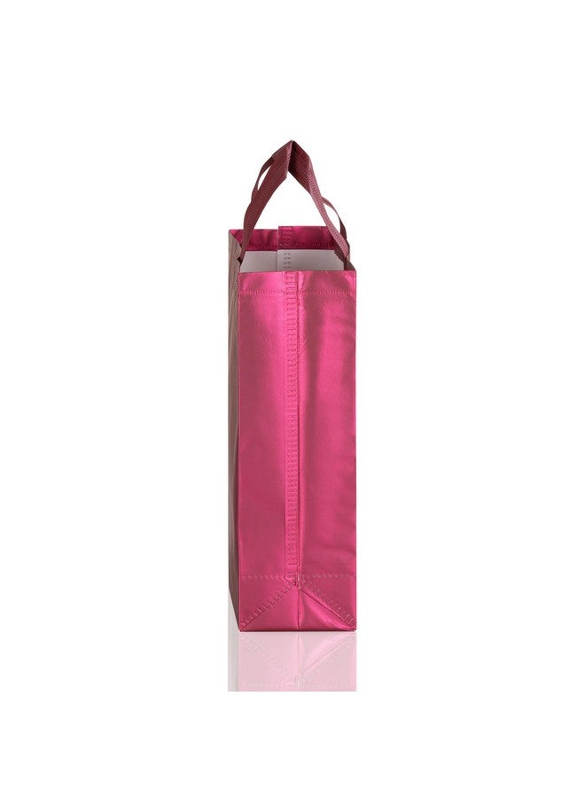 Drapme Medium Size Pack of 20 Pcs Matt Metallic Laminated Non-Woven Reusable Eco-Friendly Party Return Gift Bags (Wine) (Medium 12x13x4 Inch) - Image 5
