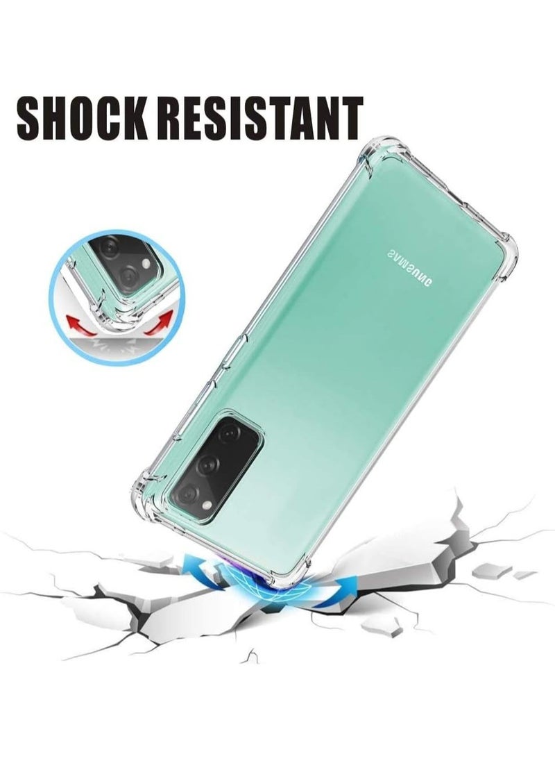 Generic - ELMO3EZZ Samsung Galaxy S20 FE 5G UW/S20 FE/S20 Lite Clear Case, Shockproof Flexible TPU Protective Cover,Drop-Protection and Anti-Scratch,Thin Slim Corners 6.5" (2020) (Clear) - Image 1
