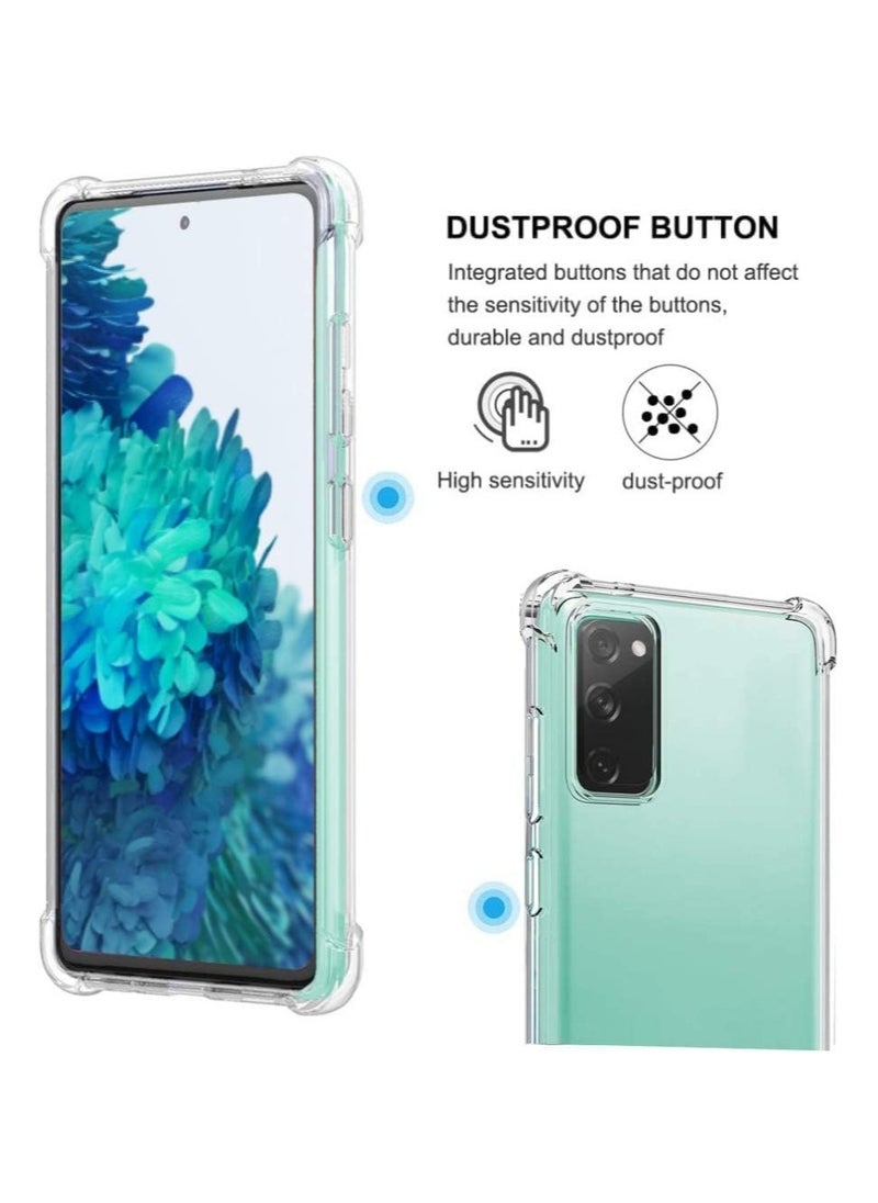 Generic - ELMO3EZZ Samsung Galaxy S20 FE 5G UW/S20 FE/S20 Lite Clear Case, Shockproof Flexible TPU Protective Cover,Drop-Protection and Anti-Scratch,Thin Slim Corners 6.5" (2020) (Clear) - Image 1