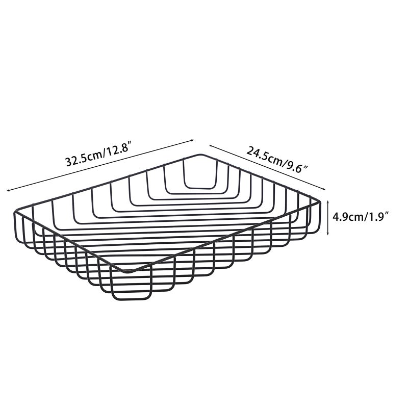 BTSKY Multipurpose A4 File Tray Wire Desk Organizer - Elegant Letter Size Documents Storage Basket for Office, Cosmetics, Bathroom (Black) - Image 5
