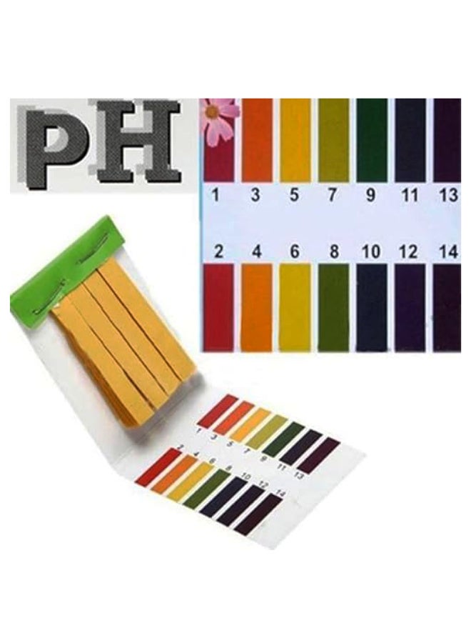 Universal pH Test Strips 1–14 (Pack of 80) – Accurate Litmus Paper for Water, Saliva, Soil, Hydroponics, Aquarium & Lab Use – Easy Color Match Guide Included -Strips with High Accuracy - Image 3