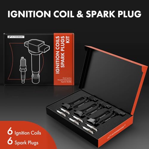 A-Premium مجموعة A-Premium من 6 حزم لفائف الإشعال وشمعات الإشعال إيريديوم متوافقة مع نيسان ألتيما فرونتير مورانو باثفايندر كويست إكستيرا إنفينيتي I35 QX4 سوزوكي إكواتور 3.0L 3.5L 4.0L - Image 2