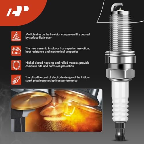 A-Premium مجموعة A-Premium من 6 حزم لفائف الإشعال وشمعات الإشعال إيريديوم متوافقة مع نيسان ألتيما فرونتير مورانو باثفايندر كويست إكستيرا إنفينيتي I35 QX4 سوزوكي إكواتور 3.0L 3.5L 4.0L - Image 5